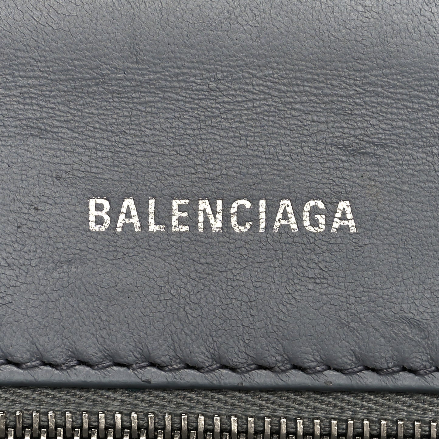 Shiny Calfskin Crocodile Embossed Small Hourglass Top Handle Bag Balenciaga Grey