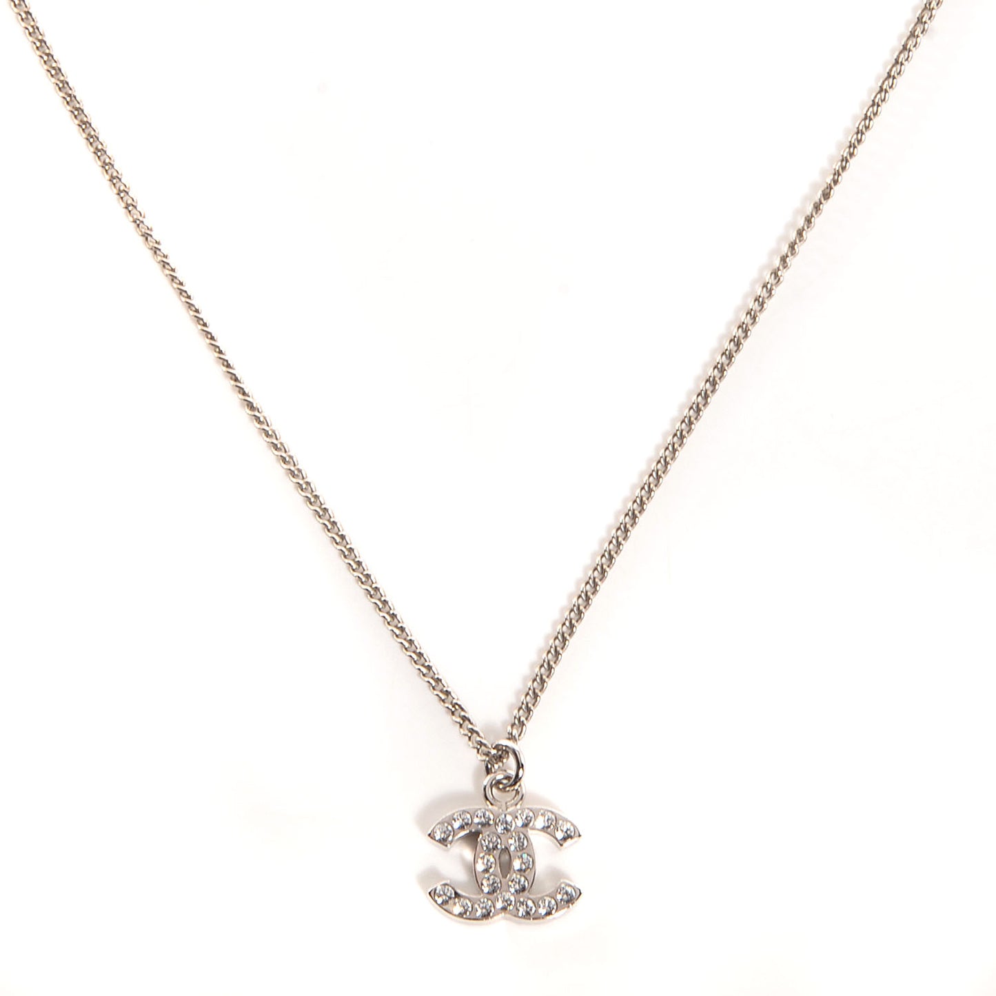 Crystal CC Timeless Necklace Silver