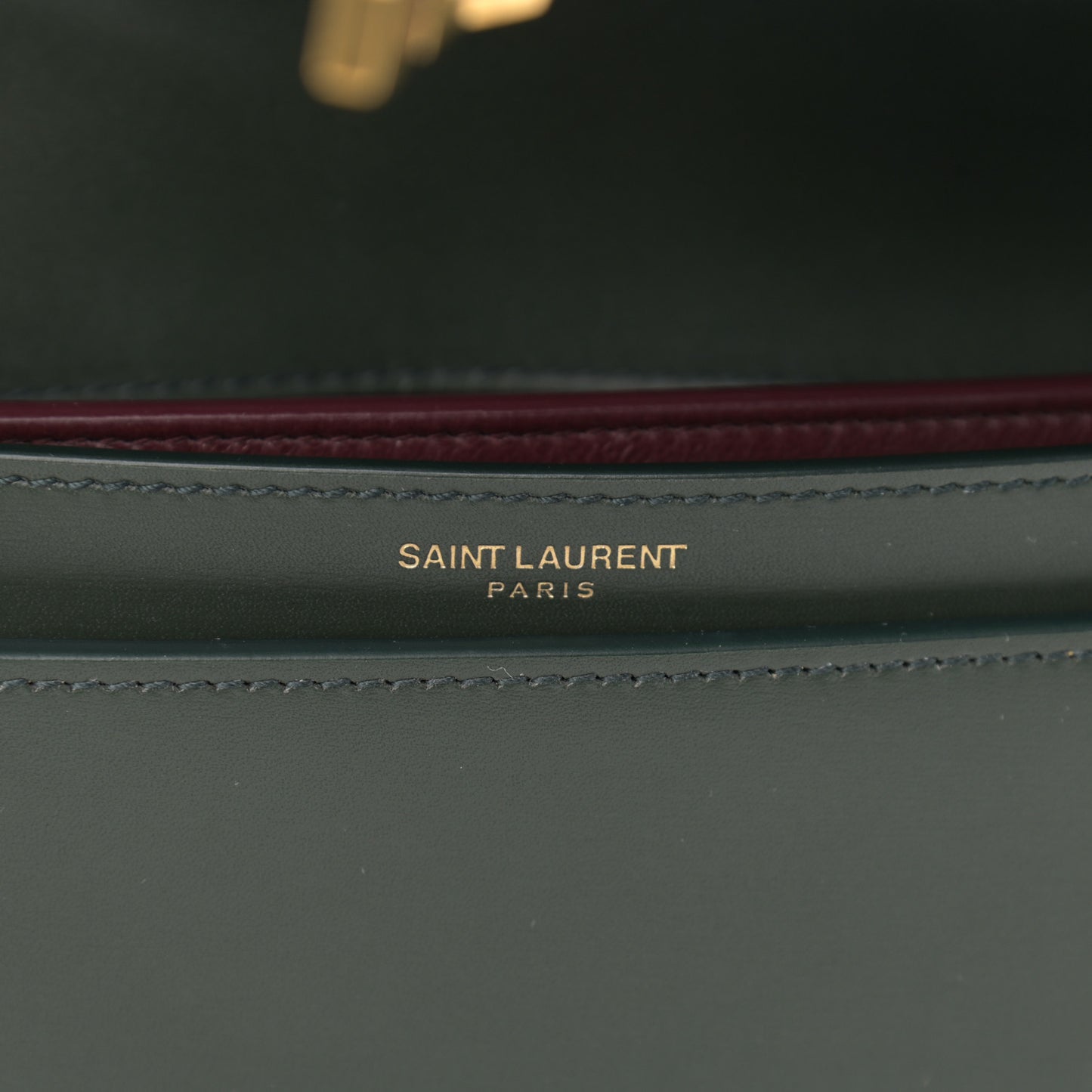 Smooth Calfskin Monogram Cassandra Clasp Bag Dark Green