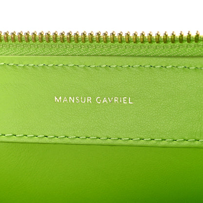 Mansur Gavriel Smooth Calfskin M Frame Bag Electric Lime 6 of 9