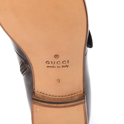 Gucci Goatskin Web Mens GG Ankle Boots 9 Cocoa 7 of 10