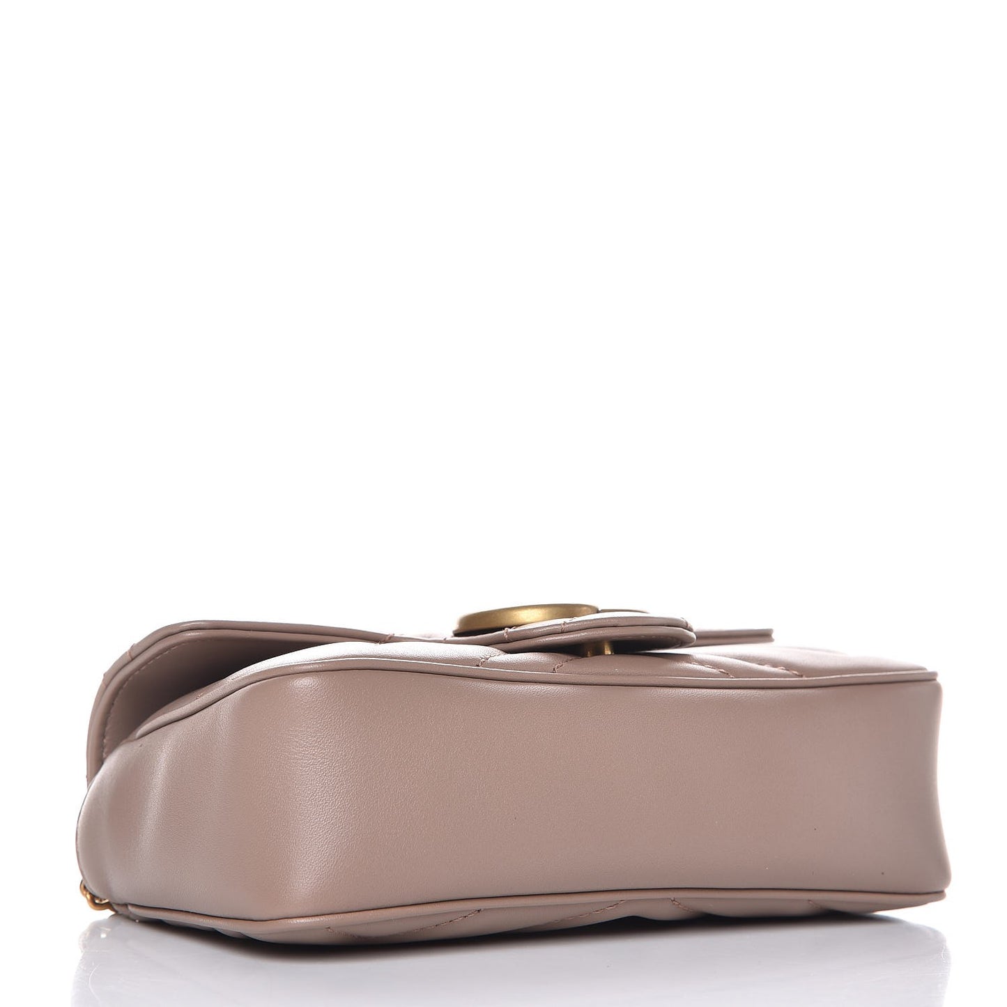 Calfskin Matelasse Super Mini GG Marmont Shoulder Bag Porcelain Rose