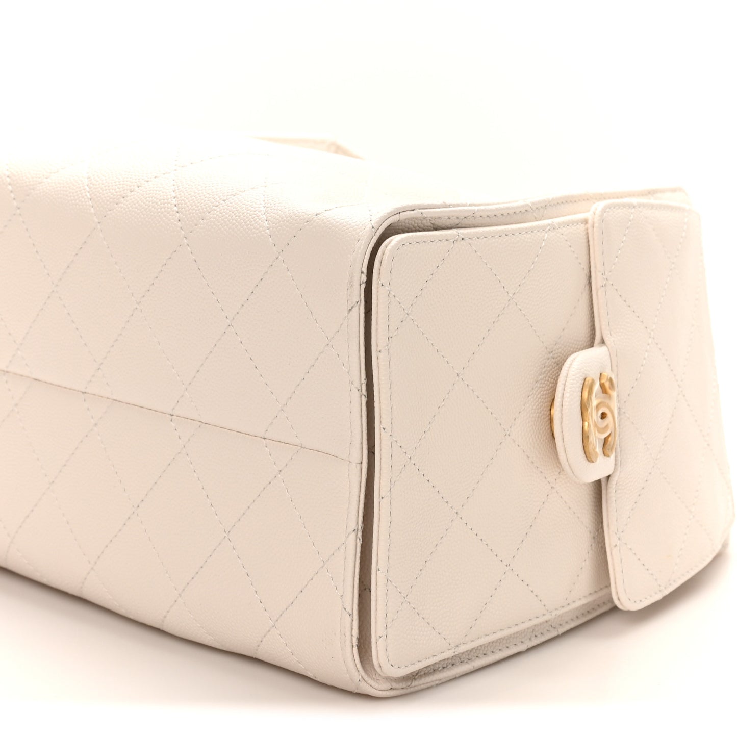Caviar Quilted Small Chanel 25 Handbag White