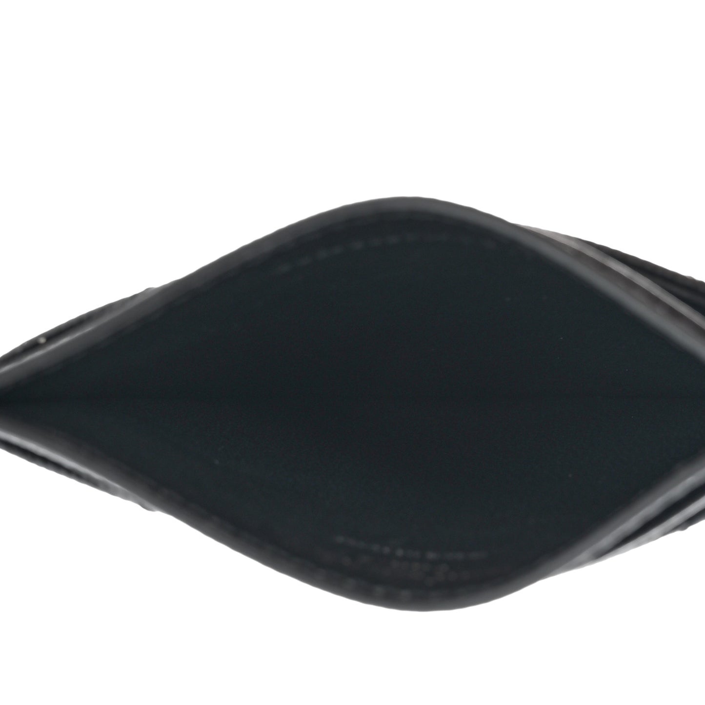 Grain De Poudre Matelasse Chevron Monochrome Monogram Credit Card Case Black