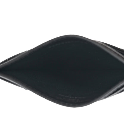Saint Laurent Grain De Poudre Matelasse Chevron Monochrome Monogram Credit Card Case Black 5 of 7