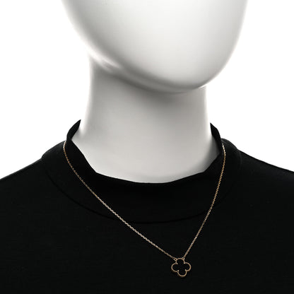 Van Cleef & Arpels 18K Yellow Gold Black Onyx Vintage Alhambra Pendant Necklace 2 of 5