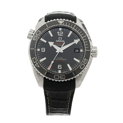 Omega Stainless Steel Alligator 44mm Seamaster Planet Ocean Automatic Watch Black 215.33.44.21.01.001 1 of 4