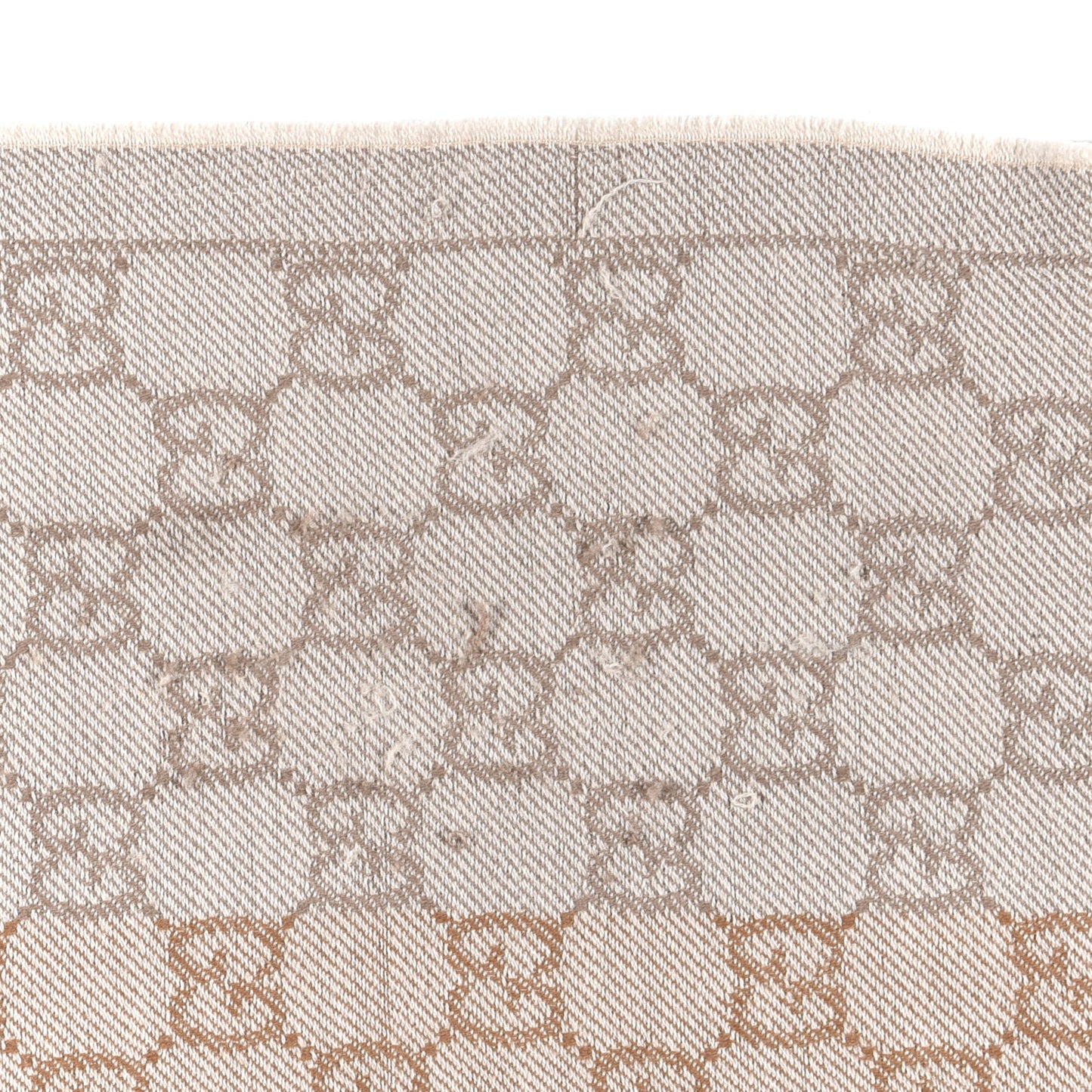 Wool GG Monogram Scarf Brown
