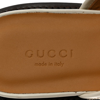 Gucci Cordovan Lux Horsebit Platform Mules 39 Mystic White 6 of 9