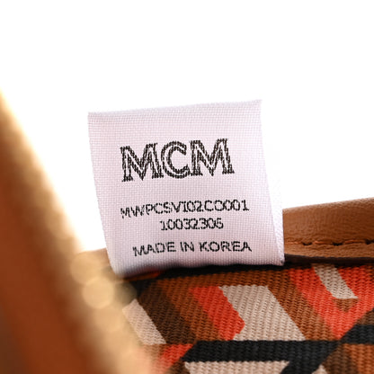 MCM Visetos Large Liz Reversible Shopper Tote Cognac 8 of 19