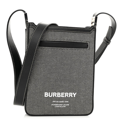 Burberry Canvas Horseferry Print Olympia Crossbody Black 1 of 10