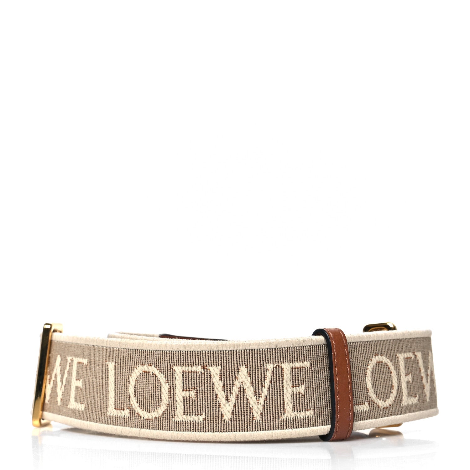 Loewe Calfskin Jacquard Anagram Strap Natural Tan 2 of 5