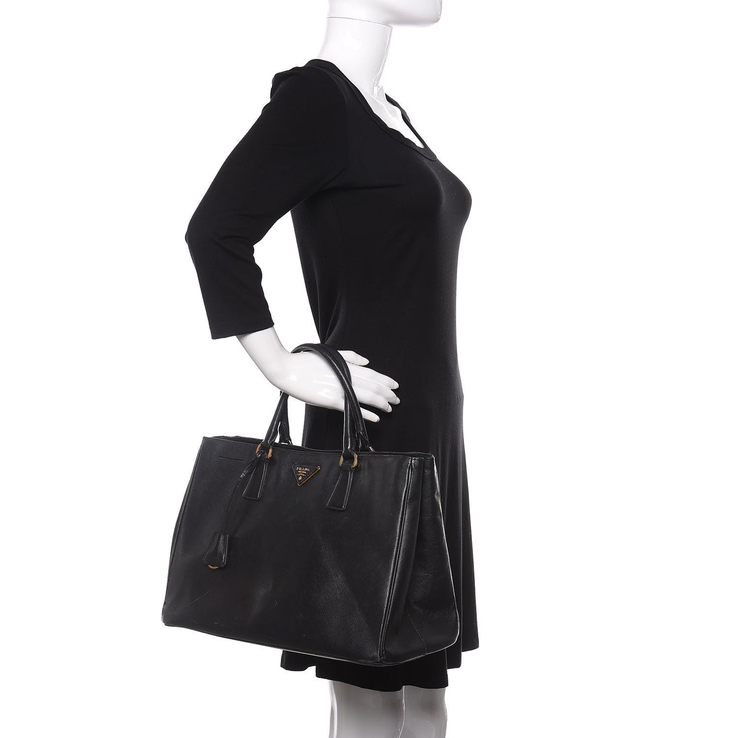 Saffiano Lux Large Tote Black