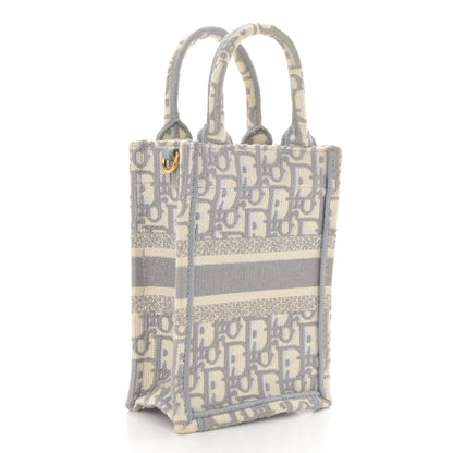 Christian Dior Oblique Mini Book Tote Phone Bag Grey 4 of 10