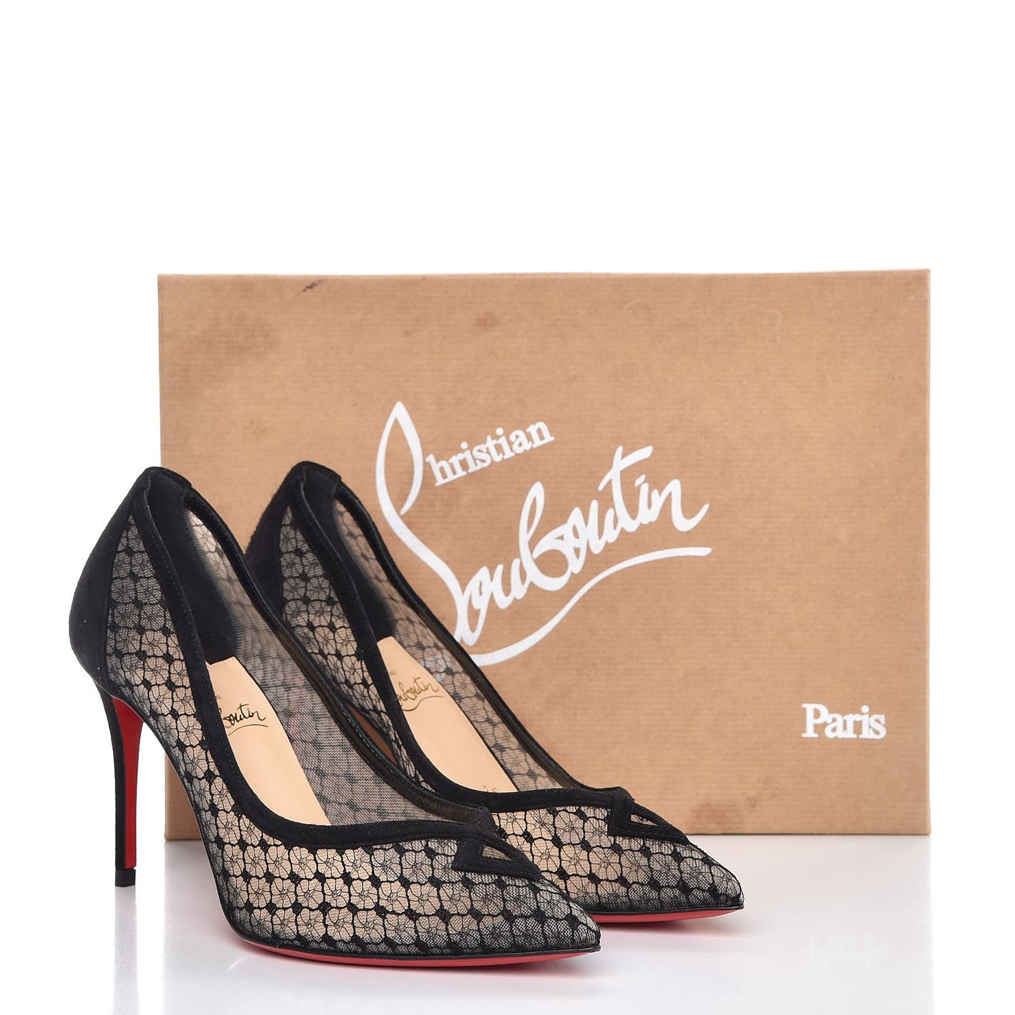 Dentelle Resille Veau Velours Neoalto 85 Pumps 36.5 Black