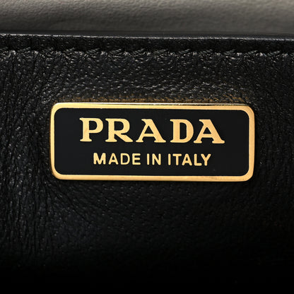 Prada City Calf Raffia Saffiano Cahier Bag Naturale White 5 of 7
