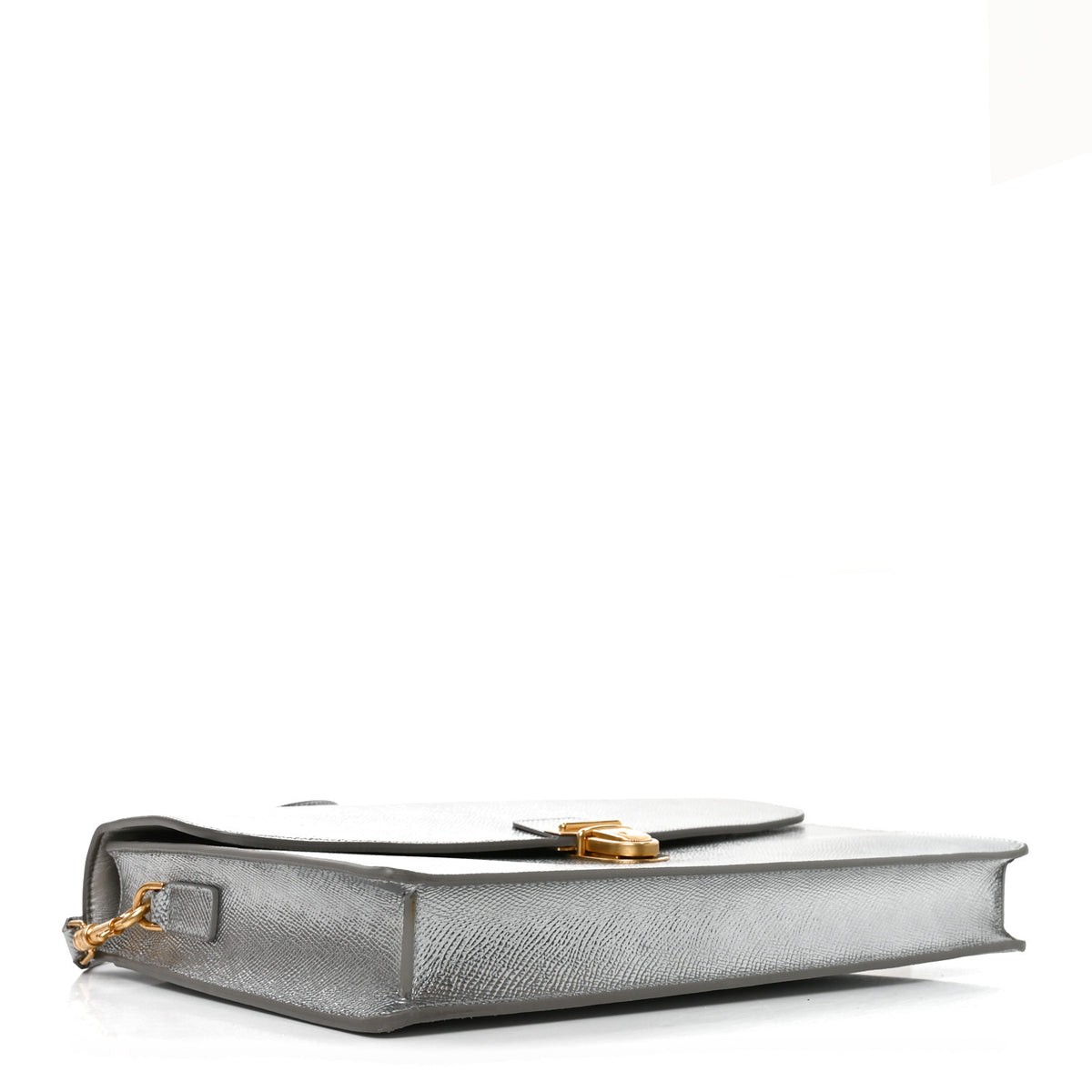 Celine Grained Calfskin Cartable Medium Briefcase Silver 4 of 9