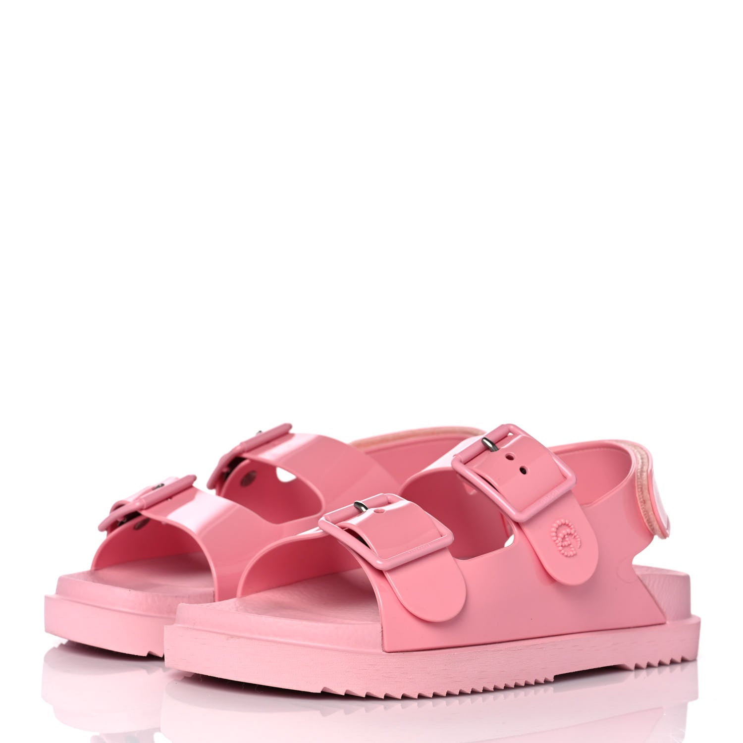Gucci Rubber Mini Double G Womens Isla Dad Sandals 38 Wild Rose 3 of 9