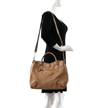 Balenciaga Chevre Gold Metallic Edge Hardware Velo Tomette 3 of 21