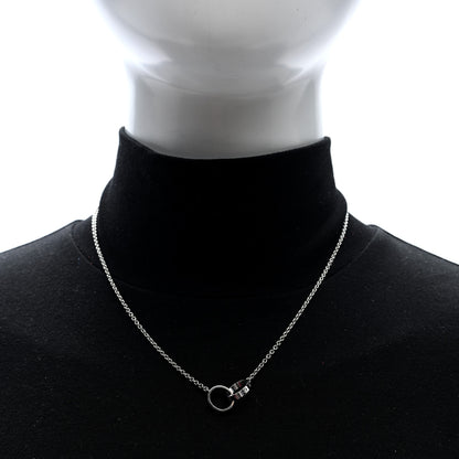 Cartier 18K White Gold Interlocking LOVE Necklace 2 of 5