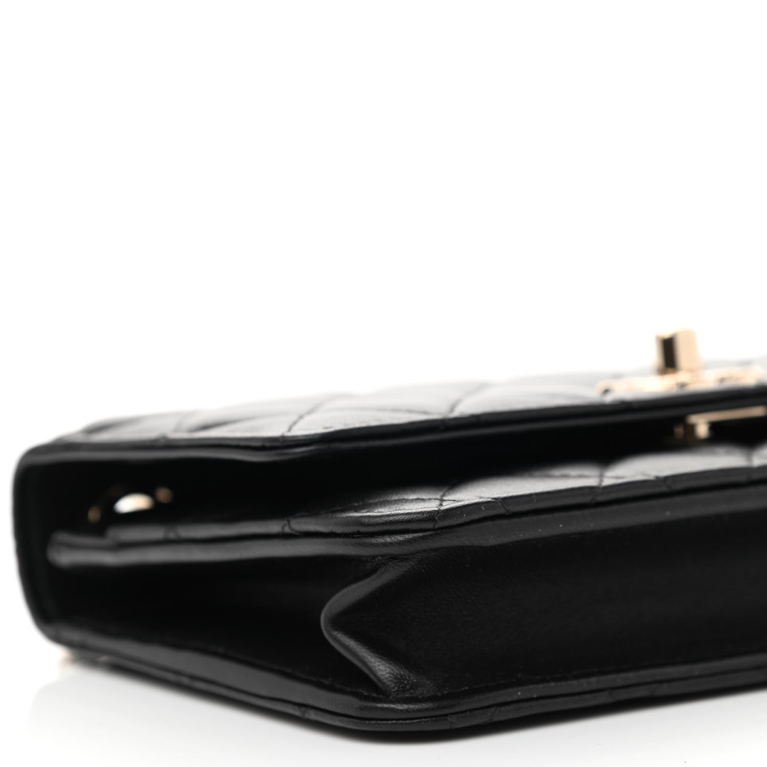 Chanel Lambskin Quilted Trendy CC Wallet On Chain WOC Black 11 of 13