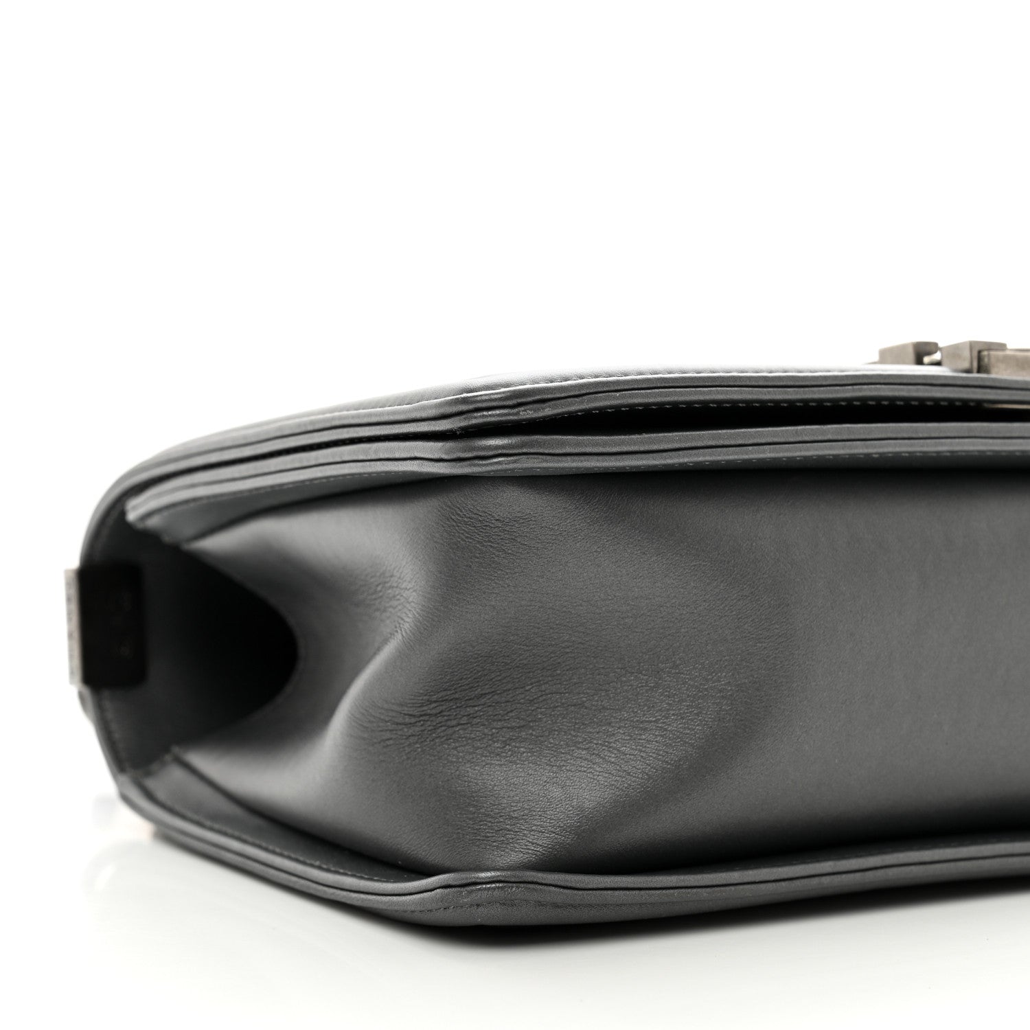 Chanel Lambskin Quilted Medium Boy Flap Dark Grey 9 of 12