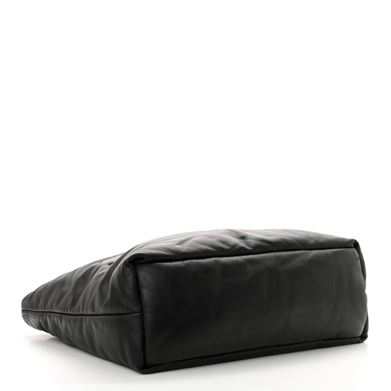 Saint Laurent Lambskin Wide Puffer Tote Black 3 of 10