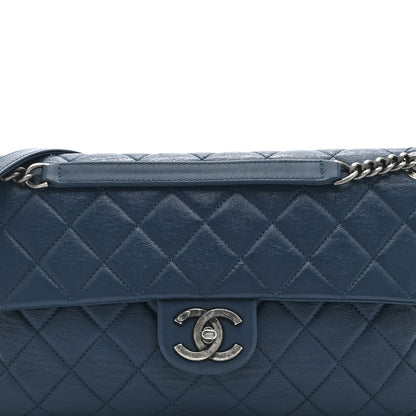 Chanel Goatskin Quilted Medium Flap Blue 8 of 10