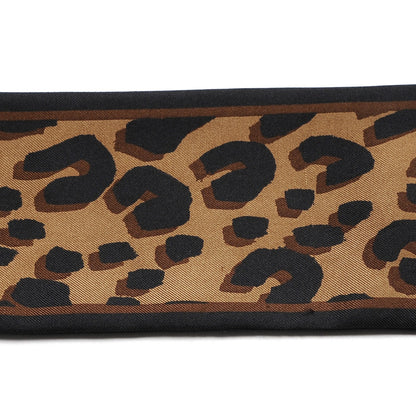 Louis Vuitton Silk Leopard Bandeau Scarf Marron 6 of 8