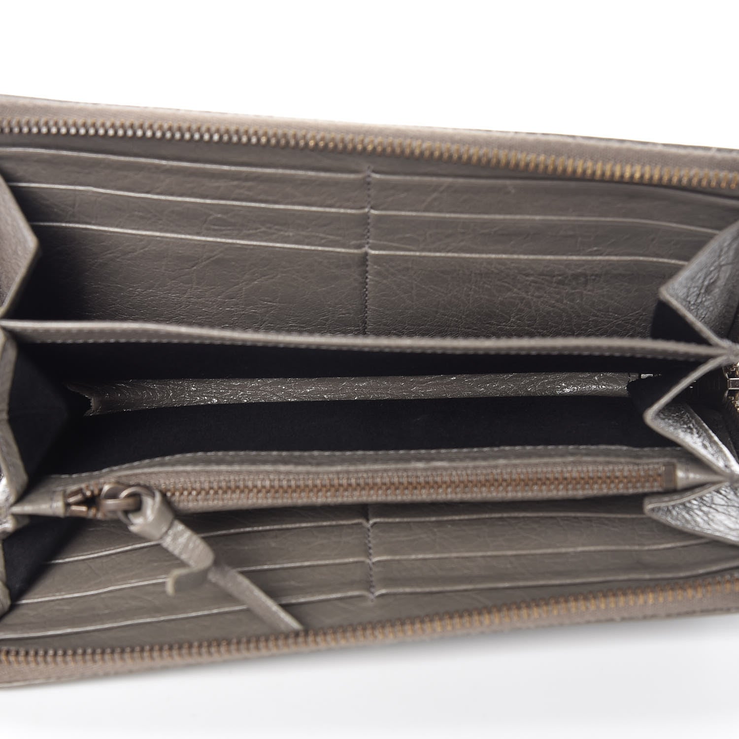 Balenciaga Agneau Classic Hardware Continental Zip Around Wallet Beige Liege 5 of 10