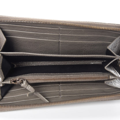 Balenciaga Agneau Classic Hardware Continental Zip Around Wallet Beige Liege 5 of 10