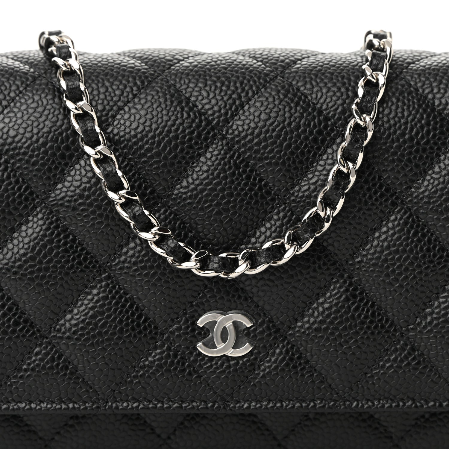 Chanel Caviar Quilted Wallet On Chain WOC Black 8 of 11