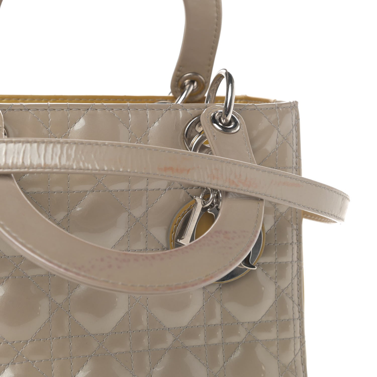 Christian Dior Patent Cannage Medium Lady Dior Beige 4 of 4