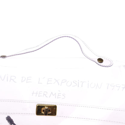 Hermes Vinyl Souvenir De L'Exposition Kelly Transparent 11 of 11