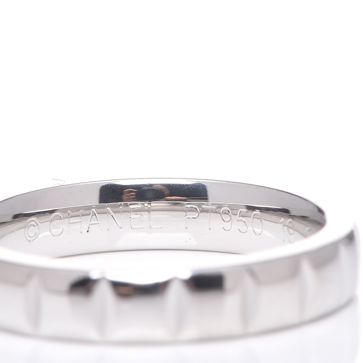 Chanel Platinum Band Ring 47 4 4 of 6
