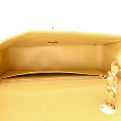Chanel Lambskin Quilted Mini Rectangular Flap Yellow 8 of 17