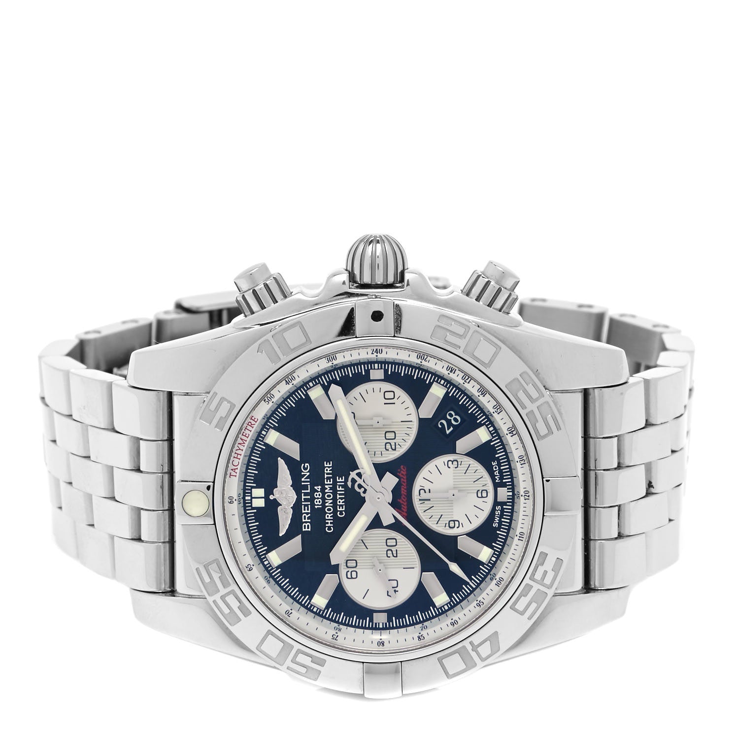 Breitling Stainless Steel 44mm Chronomat Chronograph Automatic Watch Black AB0110 2 of 5