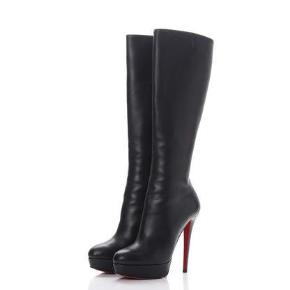 Christian Louboutin Calfskin Bianca Botta 140 Knee Boots 40 Black 3 of 16