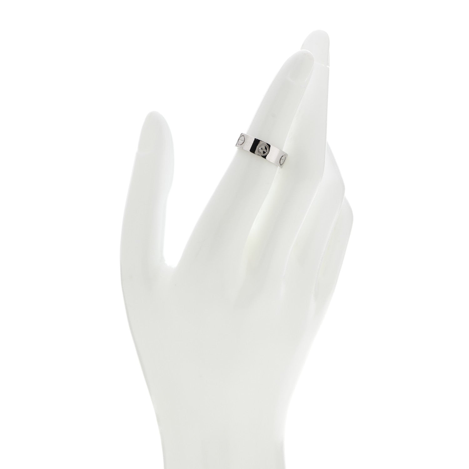 Cartier 18K White Gold 5.5mm LOVE Ring 50 5.5 2 of 5