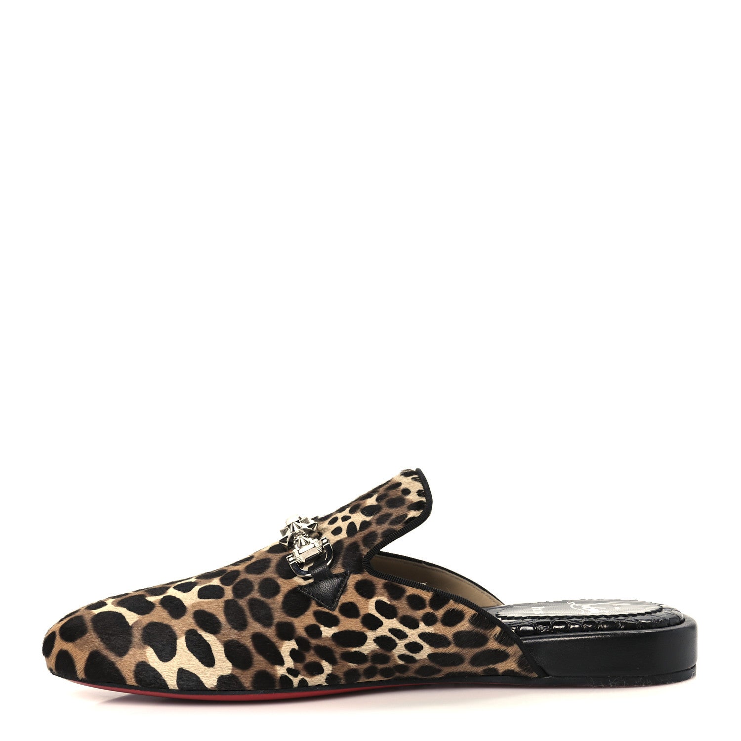 Christian Louboutin Pony Hair Coolito Swing Donna Flat 39.5 Brown Black 1 of 9