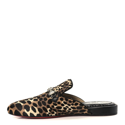 Christian Louboutin Pony Hair Coolito Swing Donna Flat 39.5 Brown Black 1 of 9
