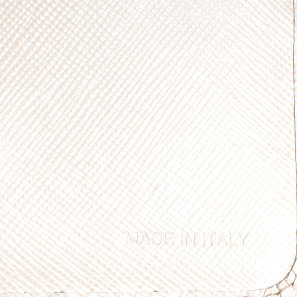 Prada Saffiano Metal Zip Wallet Bianco 8 of 9