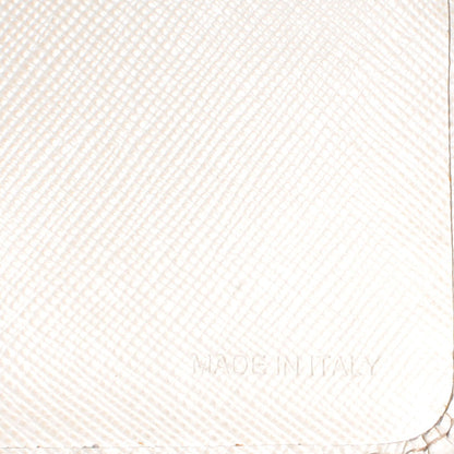 Prada Saffiano Metal Zip Wallet Bianco 8 of 9