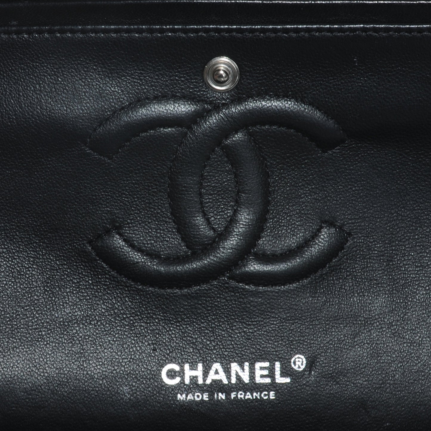Patent Medium Double Flap Black