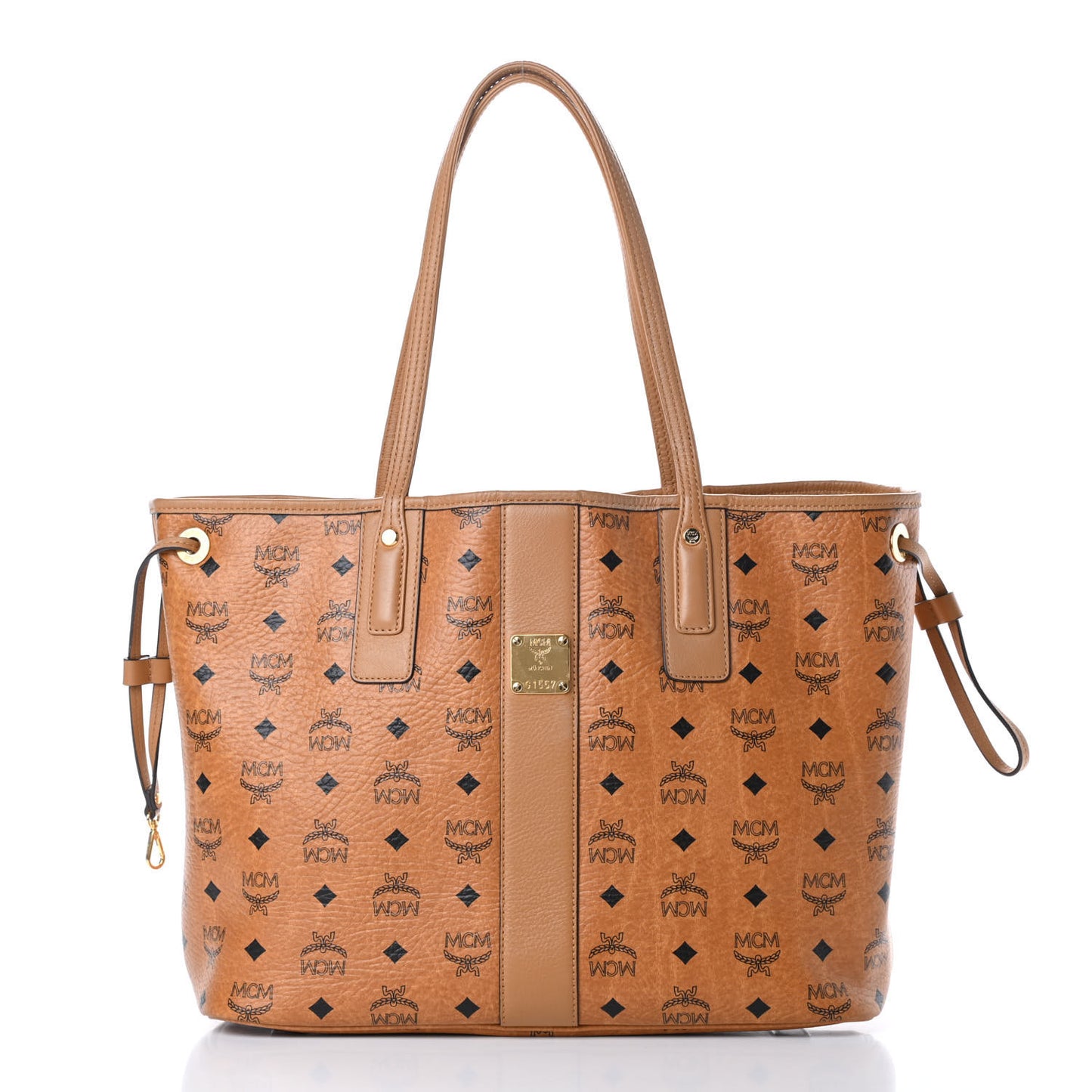 Visetos Medium Liz Reversible Shopper Tote Cognac