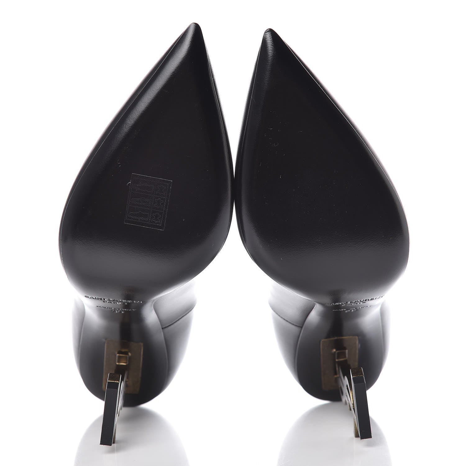 Saint Laurent Calfskin Opyum 100 Pumps 39 Black 5 of 8