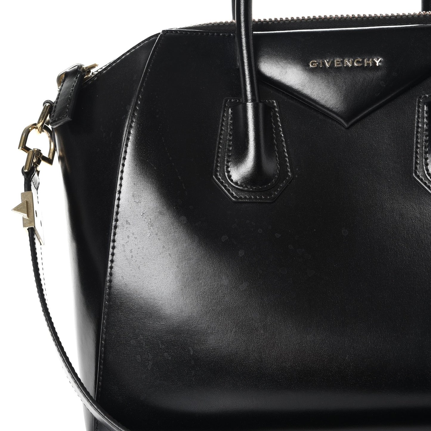 Shiny Lord Calfskin Medium Antigona Black