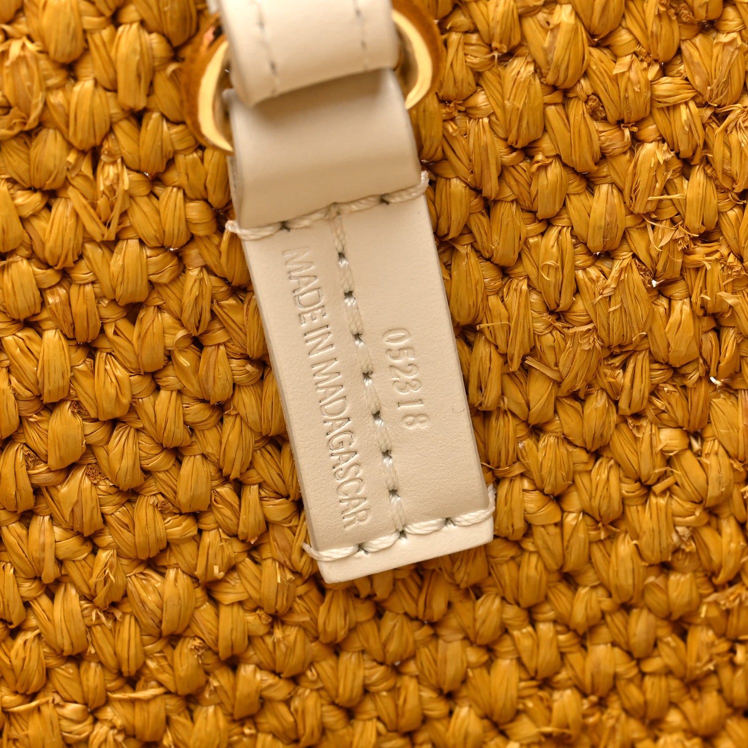 Loewe X PAULA'S IBIZA Raffia Font Tote Ochre 6 of 9
