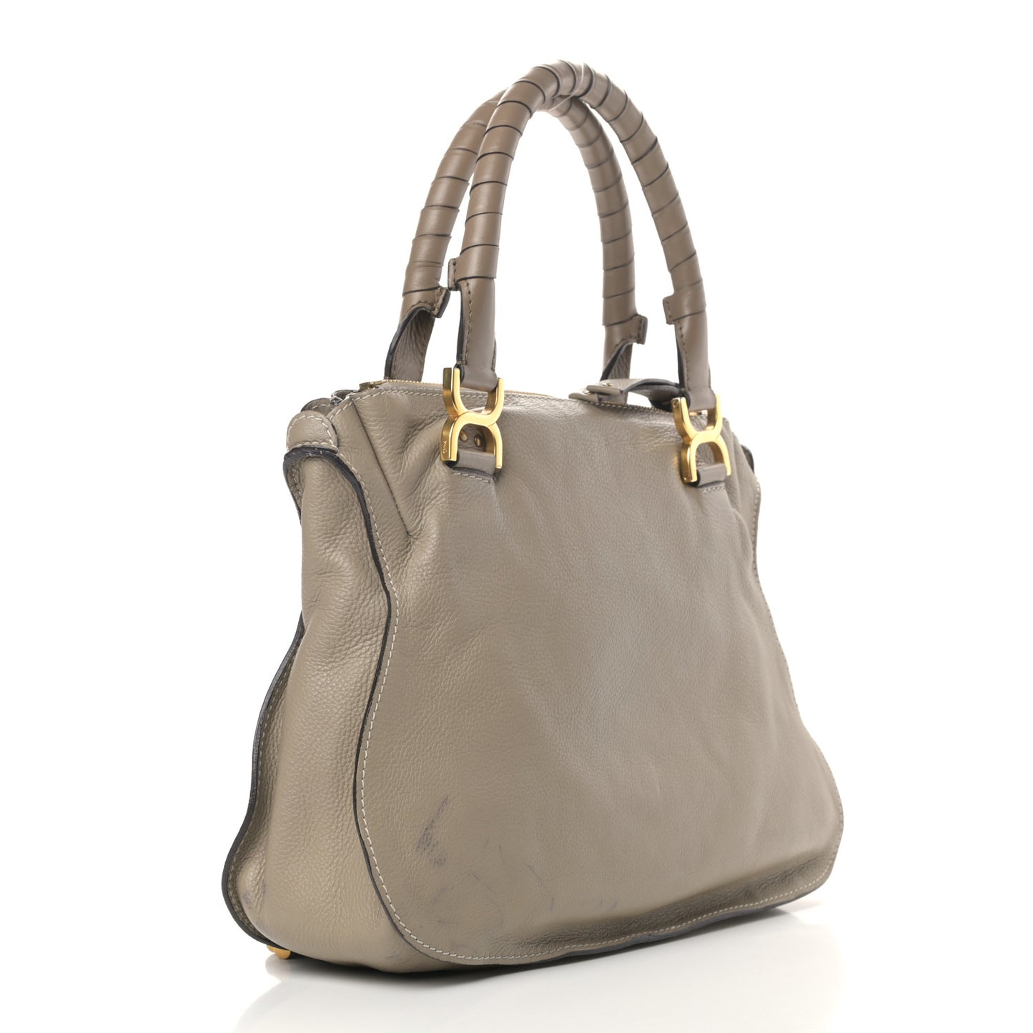 Calfskin Medium Marcie Satchel Beige