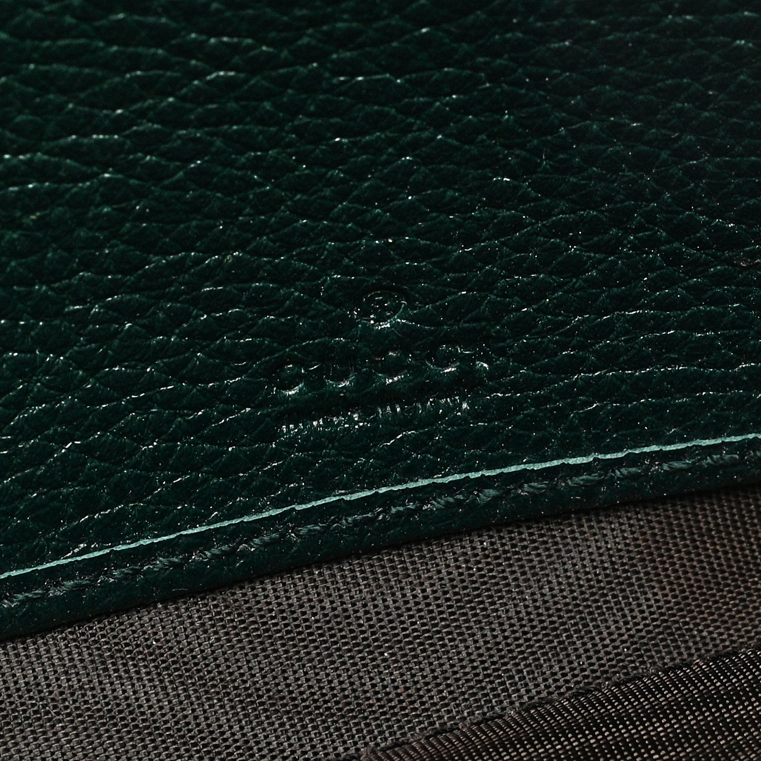 Gucci Grainy Calfskin Zumi Continental Wallet Vintage Green 6 of 7